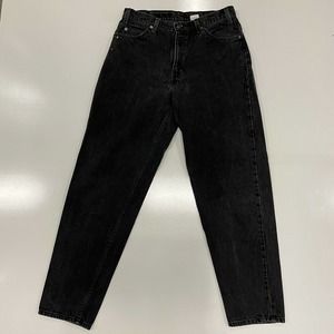 Vintage 1990s Levis 560 Black Denim Jeans Act Sz 33 x 32 Loose fit Tapered